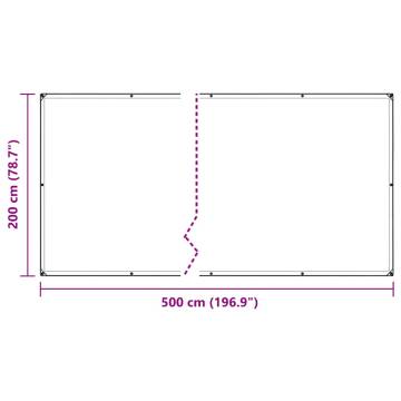 Clear Tarpaulin with Eyelets 2x5 m PVC - Durable & Versatile