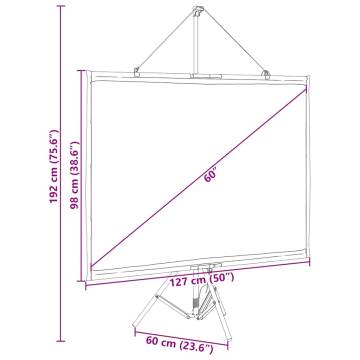 60 Inch Tripod Projection Screen - Perfect for Any Occasion