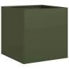 Stylish Olive Green Planter - 40x40x40 cm Cold-Rolled Steel