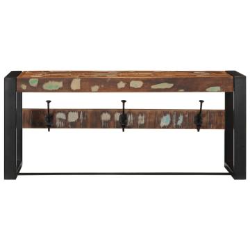 Unique Multicolour Coat Rack - Solid Reclaimed Wood (80x35x35 cm)