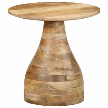 Stylish Ø40 cm Solid Wood Mango Side Table | Hipo Market