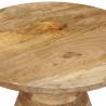 Stylish Solid Mango Wood Side Table Ø50x40 cm | Hipo Market