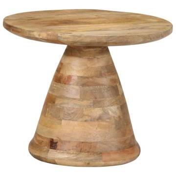 Stylish Solid Mango Wood Side Table Ø50x40 cm | Hipo Market