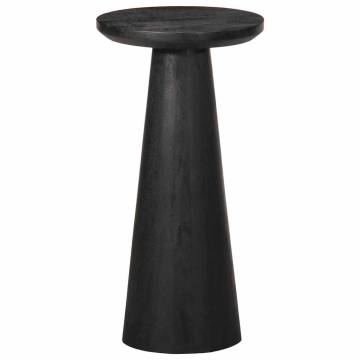 Stylish Black Side Table Ø30x60 cm - Solid Mango Wood