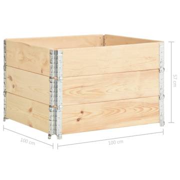 Raised Beds 3 pcs | Solid Pine Wood 100x100 cm - Hipo Market