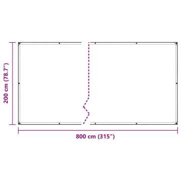 Clear Tarpaulin with Eyelets 2x8 m PVC - Durable & Waterproof