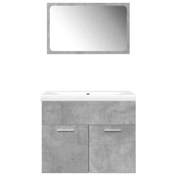 3 Piece Bathroom Furniture Set - Concrete Grey | Hipomarket