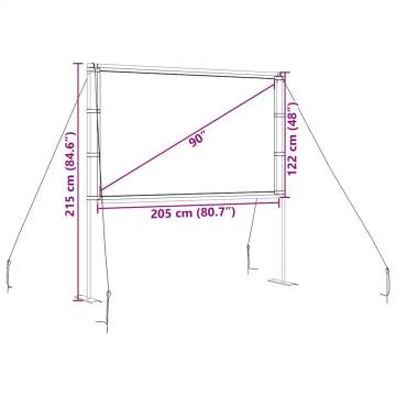 90 Inch Projection Screen with Stands - Perfect for Any Occasion