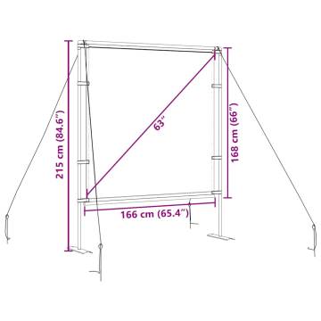 89-Inch Projection Screen with Stands - Perfect for Any Venue