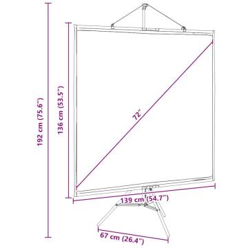 Projection Screen with Tripod 72 Inch - Perfect for Any Event