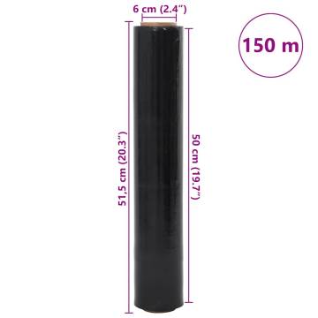 Stretch Film 2 pcs Black 50 cm x 150 m - Durable & Versatile