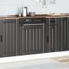 Dishwasher Panel Lucca Black - Durable Engineered Wood | HIPO Market