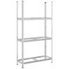 3-Layer Tyre Shelf Silver - Durable Steel Garage Storage Solution