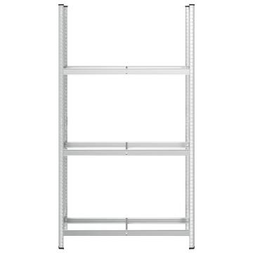 3-Layer Tyre Shelf Silver - Durable Steel Garage Storage Solution