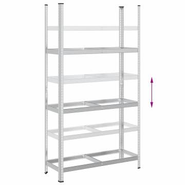 3-Layer Tyre Shelf Silver - Durable Steel Garage Storage Solution