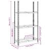 3-Layer Tyre Shelf Silver - Durable Steel Garage Storage Solution