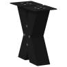 X-Shaped Coffee Table Legs - Black Steel (30x30 cm) - 2 pcs