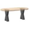 X-Shaped Coffee Table Legs - Anthracite Steel 38x(42-43) cm