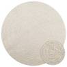  Rug ZIZUR Cream Ø 160 cm Jute Look Indoor and Outdoor Colour cream Size Ø 160 cm Pattern round 