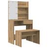 Dressing Table Set with LED - Artisan Oak | HipoMarket UK