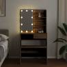 Dressing Table Set with LED - Artisan Oak | HipoMarket UK