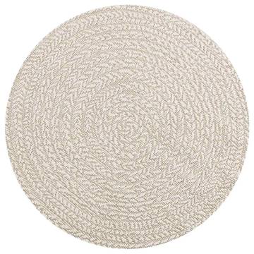 Rug ZIZUR Cream Ø 90 cm - Jute Look Indoor & Outdoor