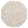 Rug ZIZUR Cream Ø 90 cm - Jute Look Indoor & Outdoor