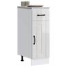 Lucca High Gloss White Kitchen Base Cabinet | Durable & Spacious