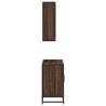 Stylish 2 Piece Bathroom Furniture Set - Brown Oak