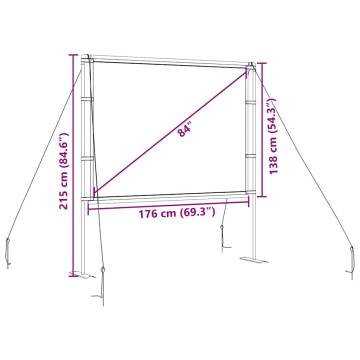 84 Inch 4:3 Projection Screen with Stands | HipoMarket