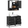 2 Piece Black Bathroom Furniture Set | Engineered Wood Design