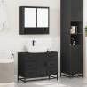 2 Piece Black Bathroom Furniture Set | Engineered Wood Design