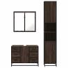 4 Piece Brown Oak Bathroom Furniture Set - Stylish & Durable