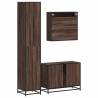 4 Piece Brown Oak Bathroom Furniture Set - Stylish & Durable