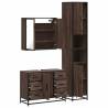 4 Piece Brown Oak Bathroom Furniture Set - Stylish & Durable