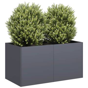 Stylish Anthracite Planter 80x40x40 cm - Cold-Rolled Steel