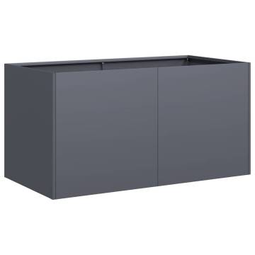 Stylish Anthracite Planter 80x40x40 cm - Cold-Rolled Steel