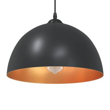 Adjustable E27 Black Pendant Lamps - 2 pcs Ø 30 cm | HipoMarket