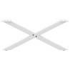 X-Shaped Coffee Table Legs - White Steel | 2 pcs - 70 cm