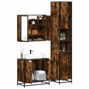 4 Piece Smoked Oak Bathroom Furniture Set | Stylish & Durable