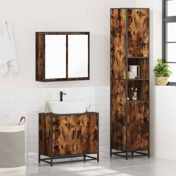 4 Piece Smoked Oak Bathroom Furniture Set | Stylish & Durable