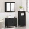 Stylish 3 Piece Bathroom Furniture Set in Black | HipoMarket