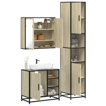 4 Piece Sonoma Oak Bathroom Furniture Set | Stylish & Durable