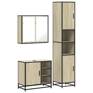 4 Piece Sonoma Oak Bathroom Furniture Set | Stylish & Durable