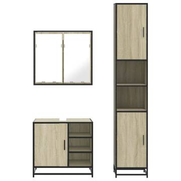 4 Piece Sonoma Oak Bathroom Furniture Set | Stylish & Durable