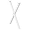 X-Shaped Dining Table Legs - White Steel 80x(72-73) cm | HipoMarket