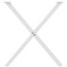 X-Shaped Dining Table Legs - White Steel 80x(72-73) cm | HipoMarket