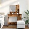 Dressing Table with Mirror - Old Wood 86.5x35x136 cm