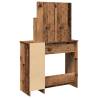 Dressing Table with Mirror - Old Wood 86.5x35x136 cm