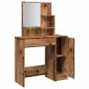 Dressing Table with Mirror - Old Wood 86.5x35x136 cm